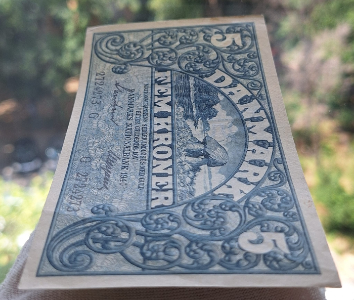 Insulele Feroe (Danemarca) 5 coroane 1940, rara, aproape necirculata [4]