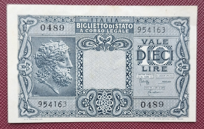 Italia 10 Lire 1944, aproape necirculata [2]