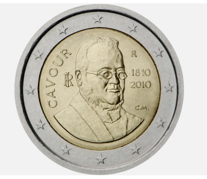 Italia 2 euro 2010, 200 ani de la nasterea lui Camillo Benso - Contele de Cavour, UNC [1]