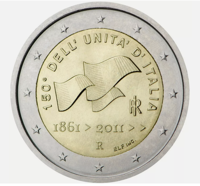 Italia 2 euro 2011, Unificarea Italiei, UNC [1]