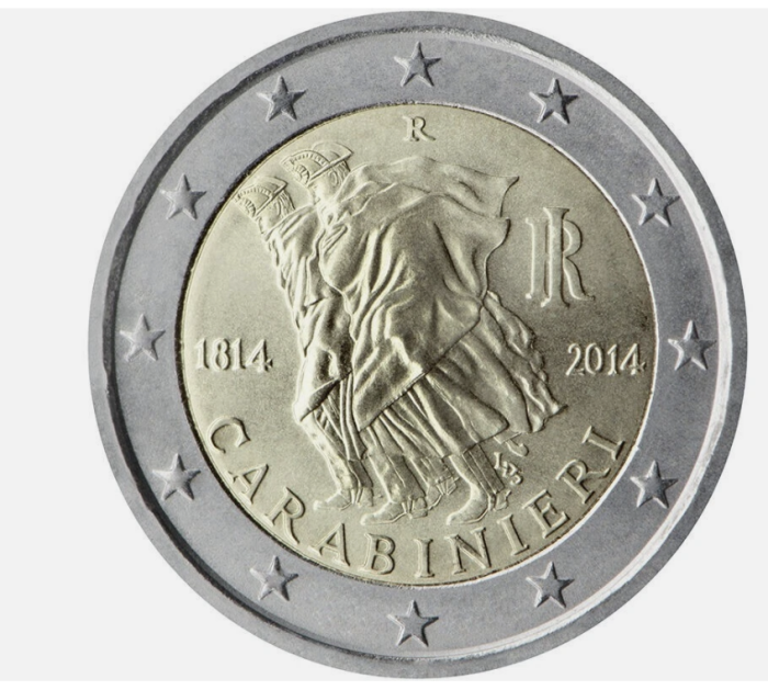 Italia 2 euro 2014, A 200-a aniversare a înființării Carabinierilor, UNC [1]