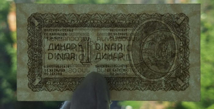 Iugoslavia 1 Dinar 1944, UNC [3]