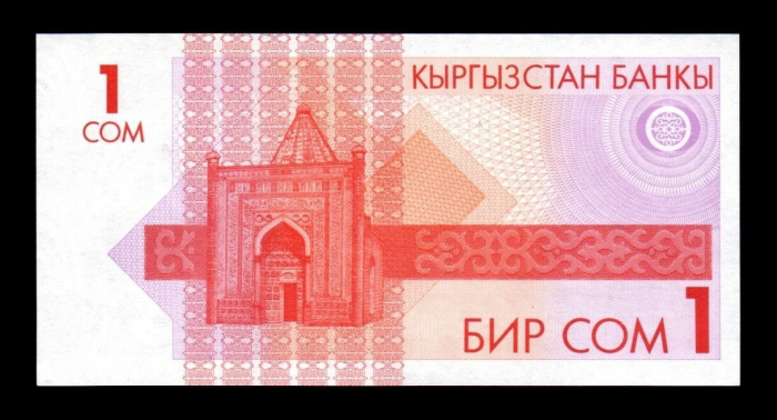 Kyrgyzstan 1 Som 1993, necirculata [2]