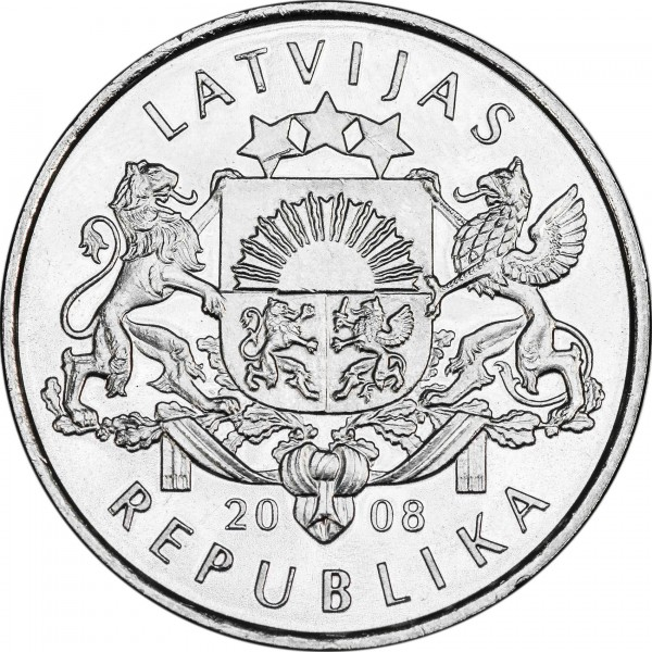 Letonia 1 lats 2008, Cosarul, necirculata [2]