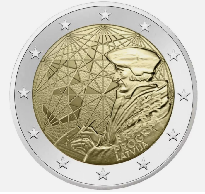 Letonia  2 euro 2022 Erasmus, UNC [1]