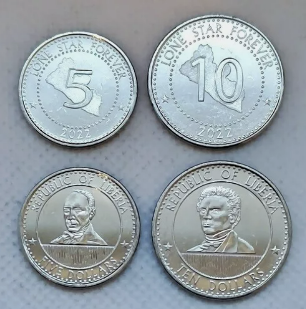 Liberia set 2 monede 2022: 5,10 Dolari, UNC [1]