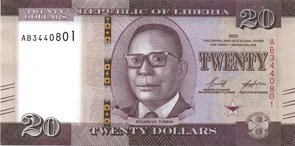 Liberia 20 Dolari 2022, necirculata [2]
