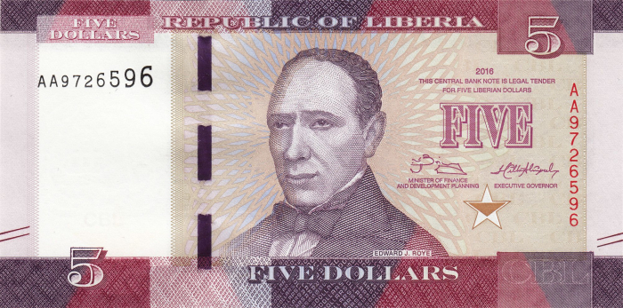 Liberia 5 Dolari 2016, necirculata [2]