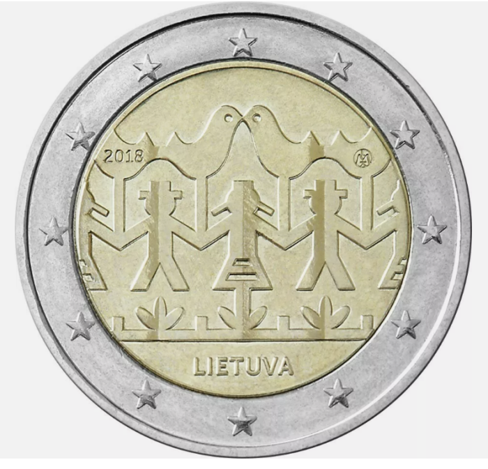Lituania 2 euro 2018, Sărbătoarea Cântecului si a Dansului, UNC [1]