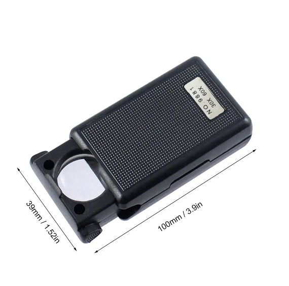 Lupa portabila pentru monede / bancnote / timbre, 30x 60x, cu Led [4]