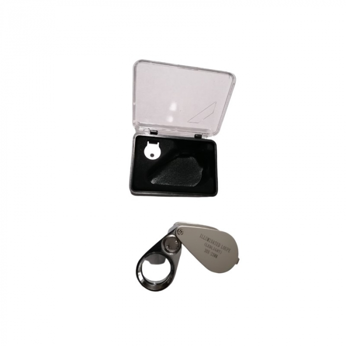 Lupa profesionala pentru monede / bancnote / timbre 30 x 21 mm, Led si baterii incluse [4]