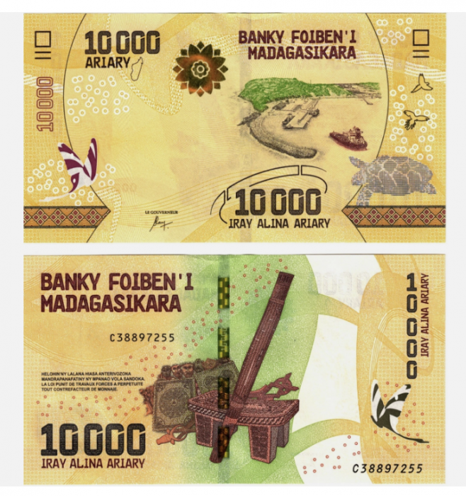 MADAGASCAR 10000 ariary 2017, necirculata [1]
