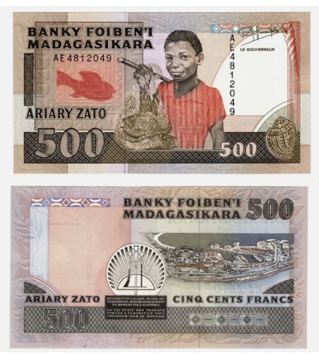 Madagascar 500 Ariary 1993, necirculata [1]