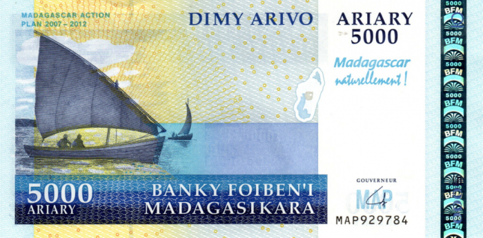 Madagascar 5000 Ariary 2012, necirculata [1]