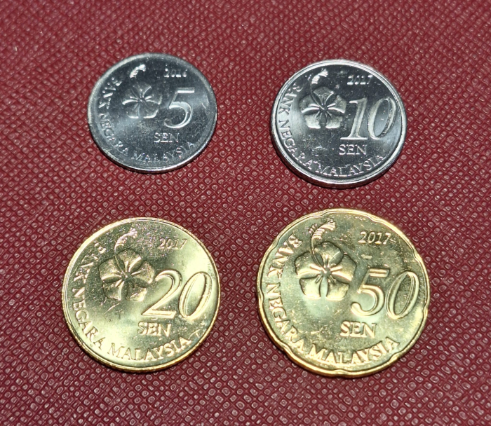 Malaezia set 4 monede 2016-2017: 5, 10, 20, 50 sen, UNC [2]