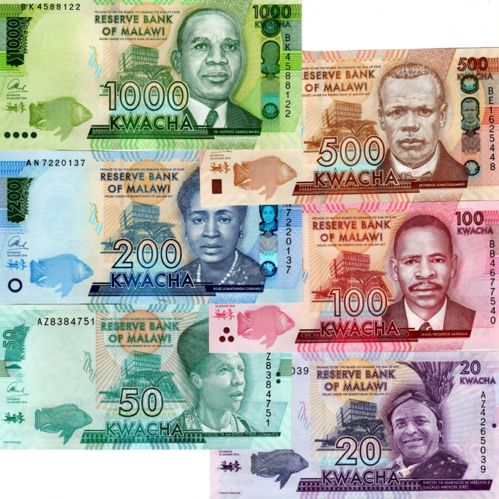 Malawi 20-50-100-200-500-1000, set 6 bancnote, necirculate [1]