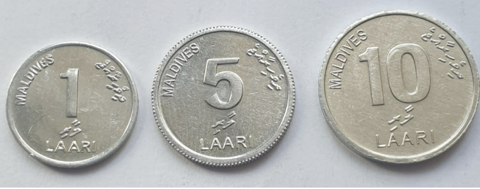 Maldive set 3 monede 2012: 1 5 10  Laari, UNC [2]