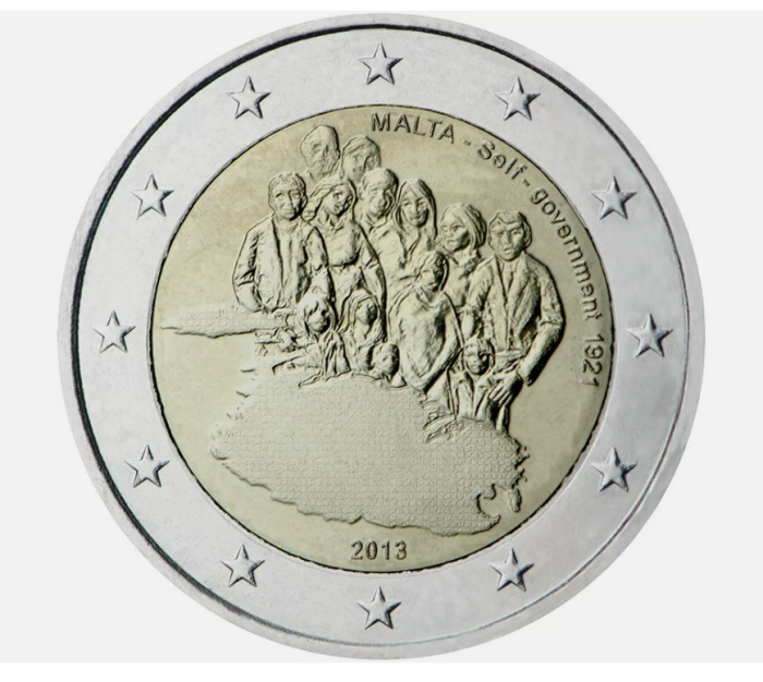 Malta 2 euro 2013, Autoguvernarea din anul 1921, UNC [1]