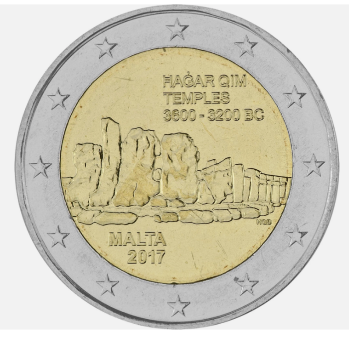 Malta 2 euro 2017, Templele Hagar Qim, UNC [1]