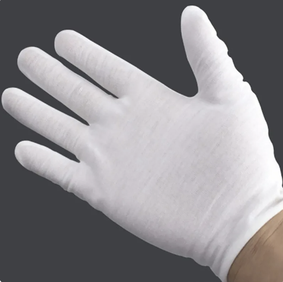 Manusi protectie pentru monede, bancnote, 100% bumbac, albe [2]
