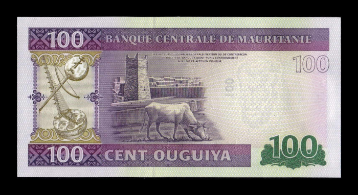 Mauritania 100 Ouguiya 2015, necirculata [2]