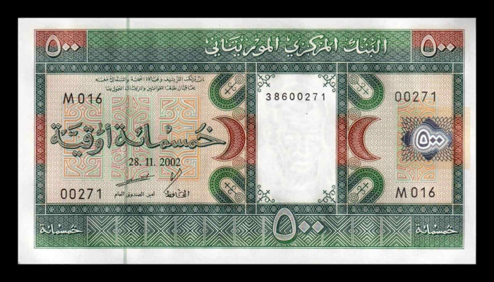 Mauritania 500 ouguiya 2002, necirculata [2]