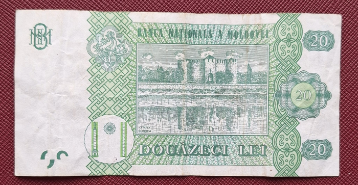 Moldova 20 lei 2015, circulata [2]