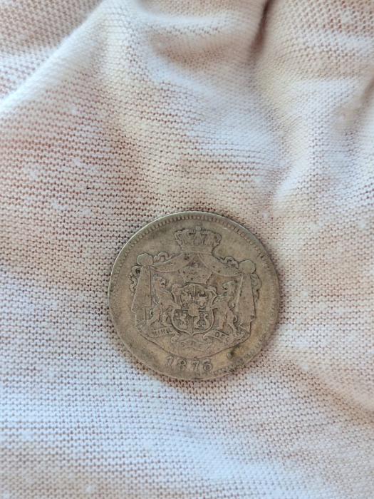 Moneda Romania, 1 Leu 1873 ag, Regele Carol I [4]