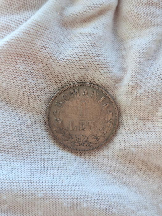 Moneda Romania, 1 Leu 1873 ag, Regele Carol I [4]