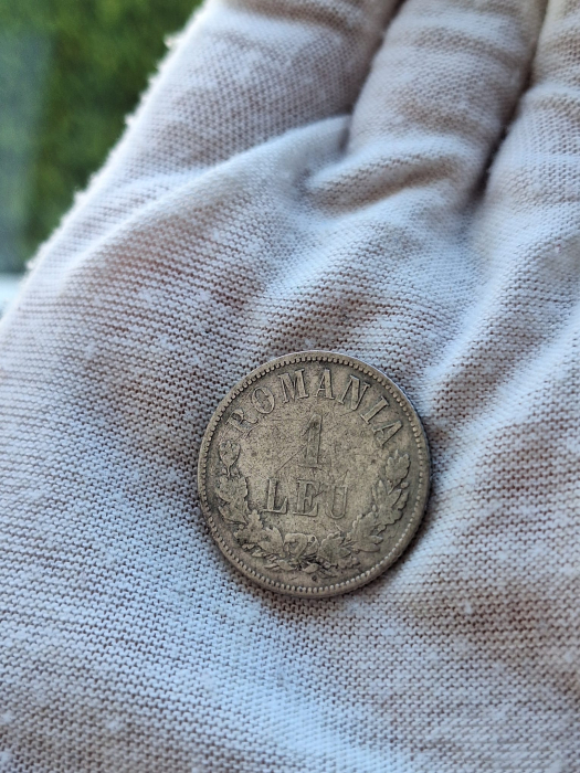 Moneda Romania, 1 Leu 1874 ag, Regele Carol I [4]