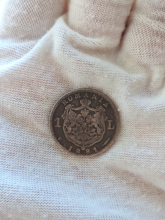 Moneda Romania, 1 Leu 1881 ag, Regele Carol I [3]