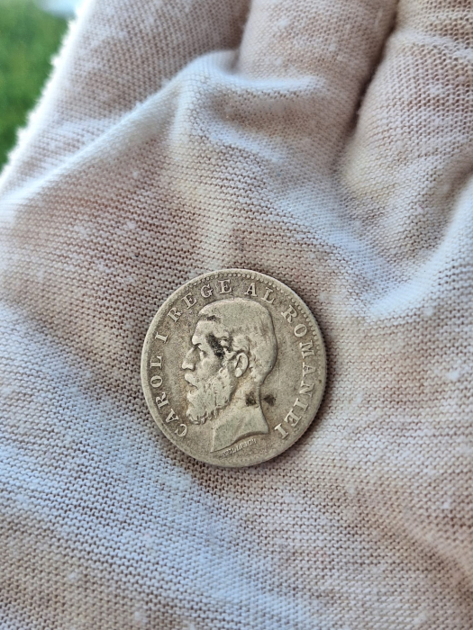Moneda Romania, 1 Leu 1884 ag, Regele Carol I [4]