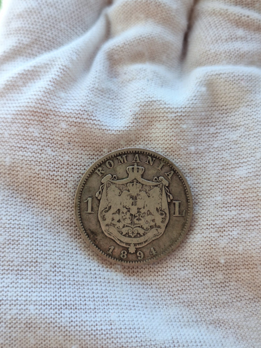 Moneda Romania, 1 Leu 1894 ag, Regele Carol I [2]