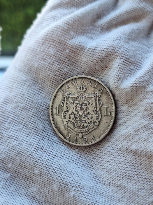 Moneda Romania, 1 Leu 1894 ag, Regele Carol I [2]