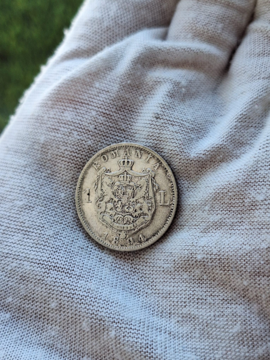 Moneda Romania, 1 Leu 1894 ag, Regele Carol I [4]