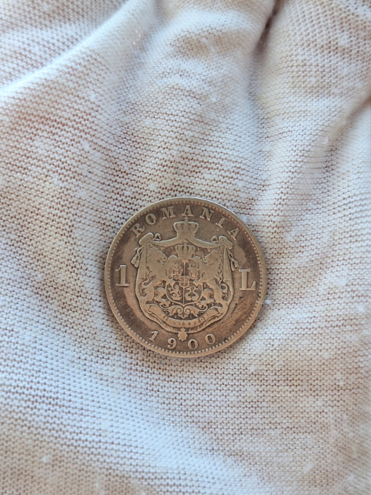 Moneda Romania, 1 Leu 1900 ag, Regele Carol I [4]