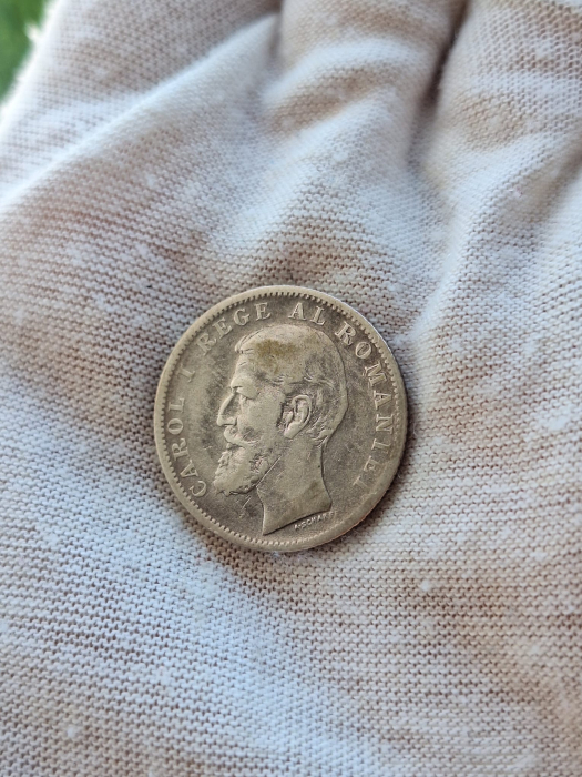 Moneda Romania, 1 Leu 1900 ag, Regele Carol I [2]