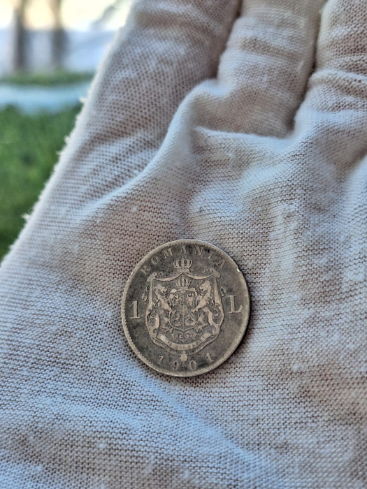 Moneda Romania, 1 Leu 1901 ag, Regele Carol I [2]