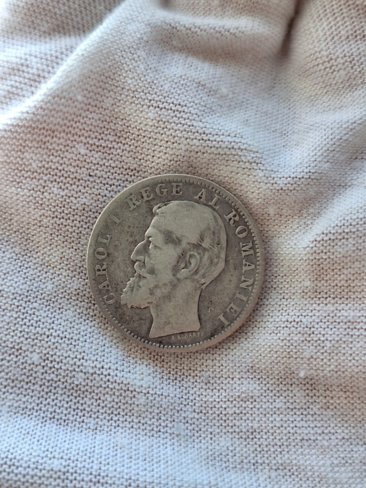 Moneda Romania, 1 Leu 1901 ag, Regele Carol I [3]