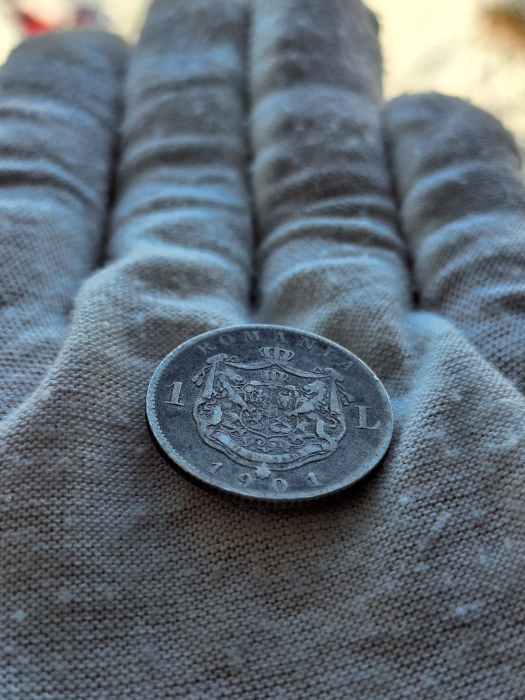 Moneda Romania, 1 Leu 1901 ag, Regele Carol I [4]