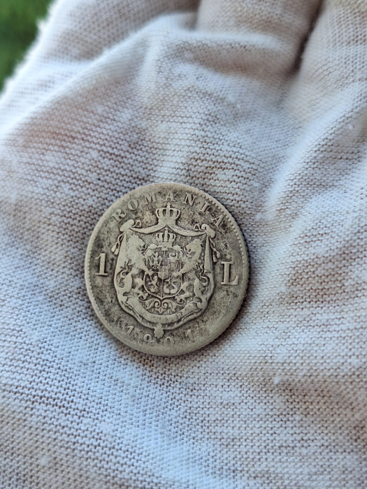 Moneda Romania, 1 Leu 1901 ag, Regele Carol I [2]