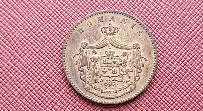 Romania, 10 Bani 1867 Watt&Co, Regele Carol I, primul sistem monetar [4]