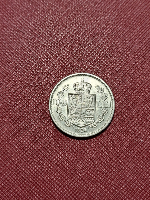 Moneda Romania, 100 lei 1936, Regele Carol II [2]