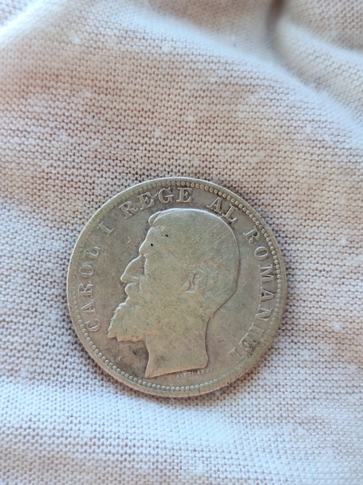 Moneda Romania, 2 Lei 1894 ag, Regele Carol I [2]