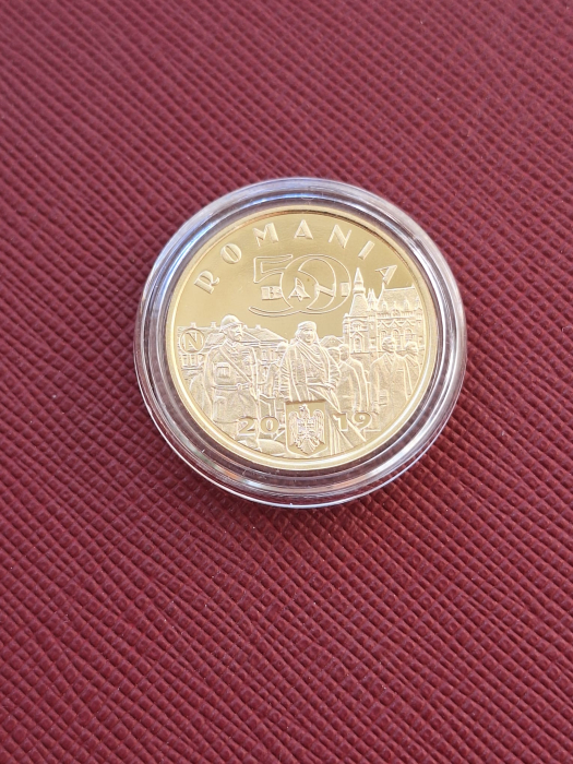 Moneda Romania, 50 Bani Proof 2019, Regele Ferdinand, incapsulata [4]