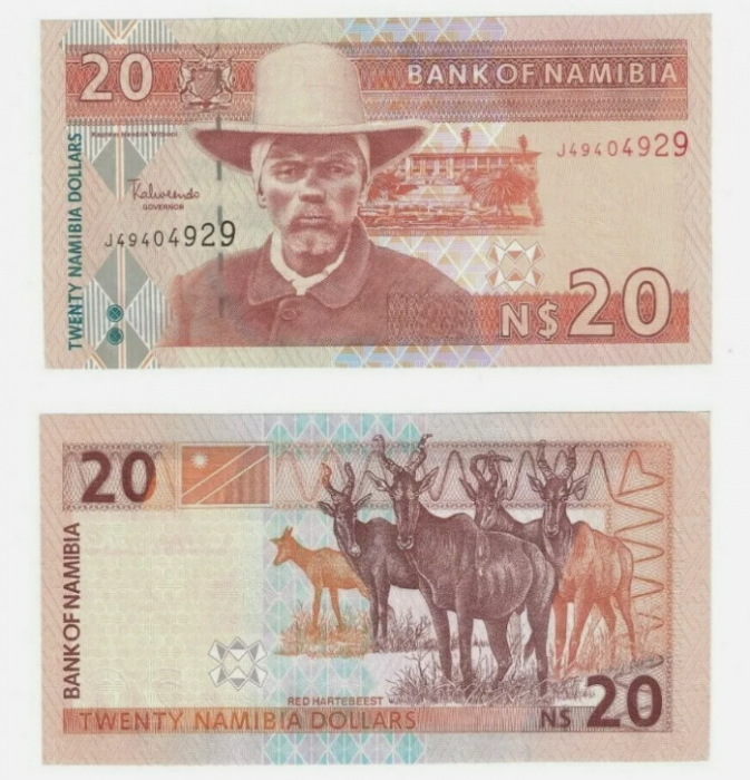Namibia 20 Dolari 2001, necirculata [1]