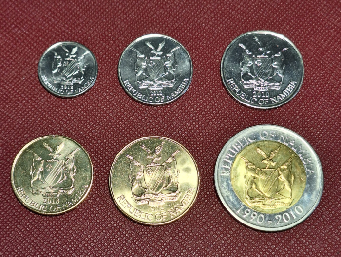 Namibia set 6 monede 2010-2024: 5,10,50 centi, 1,5,10 Dolari, UNC [2]
