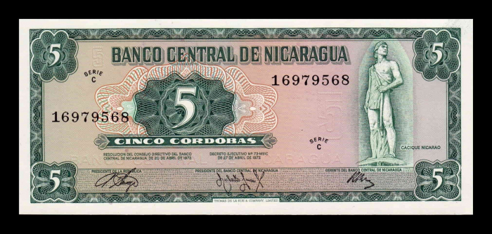 Nicaragua 5 Cordobas 1972, necirculata [2]