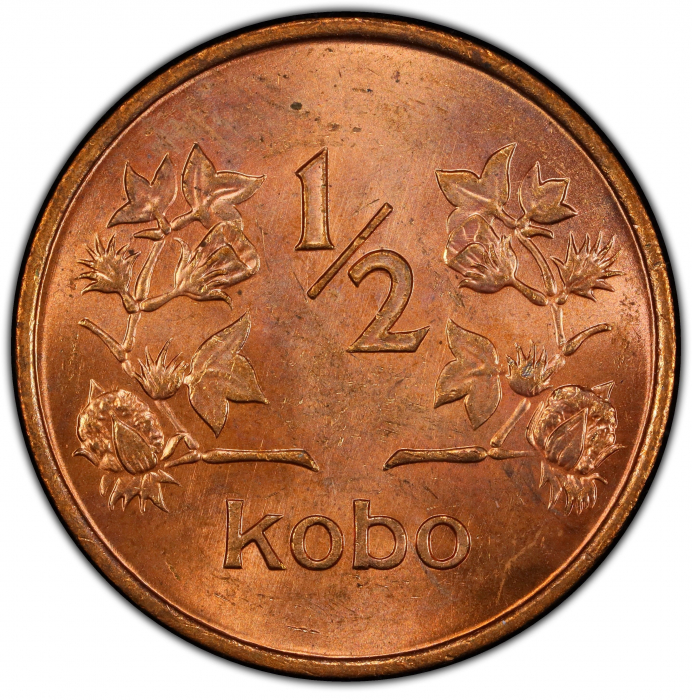 Nigeria 1/2 Kobo 1973, necirculata [2]