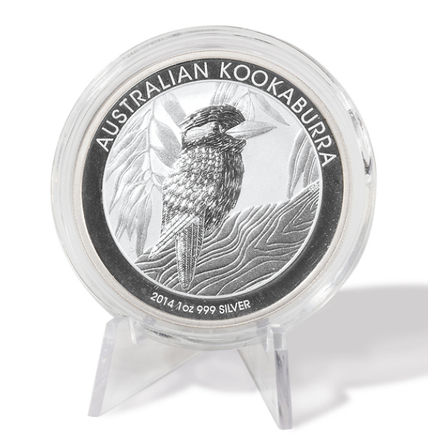 Pachet 5 suporti prezentare monede colectie, plastic transparent [3]